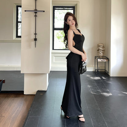 Butterfly condensation back vest dress for women