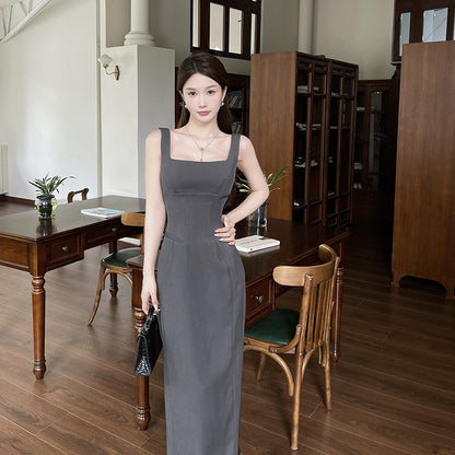 Summer French sexy simple camisole skirt