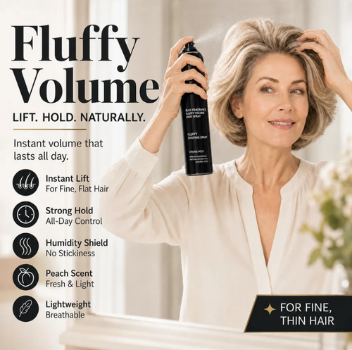 Buy 1Get 1Free$Fluffy HairShaping Spray, Long LastingPeach Scent Volumizing HairMist for All-Day Hold