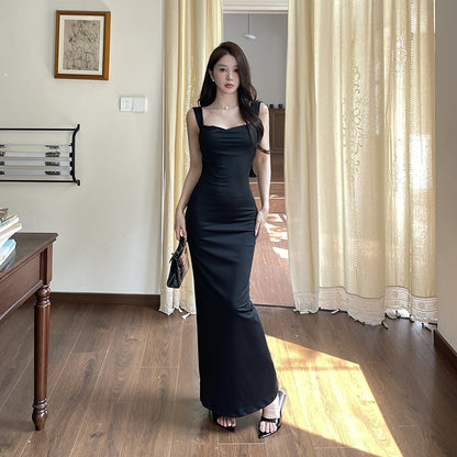 Butterfly condensation back vest dress for women