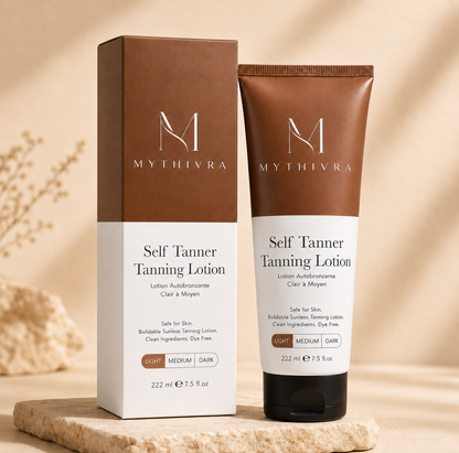 🔥Up to 75% OFF 🌞Mythivra Self Tanner Body Lotion - Gradual Natural Bronzed Sunless Tan, Hydrating Streak-Free Tanning Glow, Vegan, Cruelty-Free, Pregnancy Safe