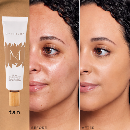 Bio07 BB Blur Tinted Moisturizer Broad Spectrum SPF 30 Sunscreen | Free Custom Makeup Brush Included