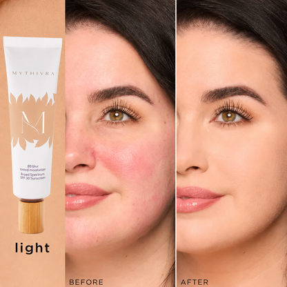 Bio07 BB Blur Tinted Moisturizer Broad Spectrum SPF 30 Sunscreen | Free Custom Makeup Brush Included