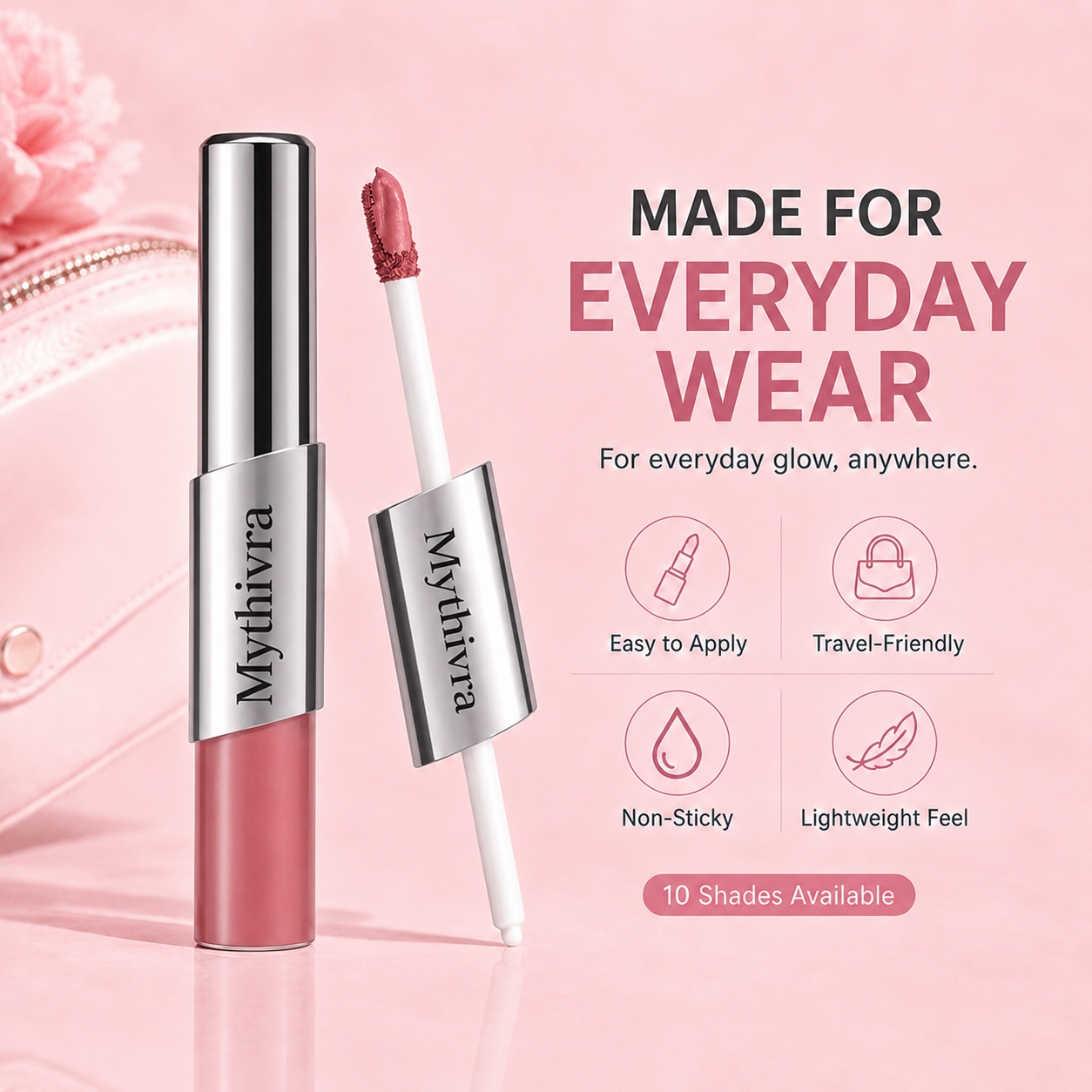 Perfect Twin Lip — Dual-Ended Liquid Lipstick with Velvet Matte Color and Glossy Shine