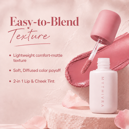 Soft Matte NudeBlur Lip Tintfor Lips and Cheeks