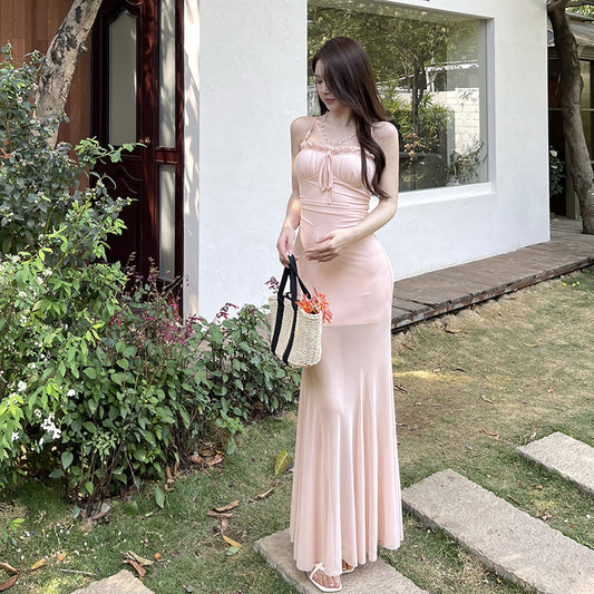 Summer sexy hot girl slim fit bag buttocks mesh dress