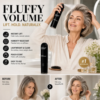Buy 1Get 1Free$Fluffy HairShaping Spray, Long LastingPeach Scent Volumizing HairMist for All-Day Hold