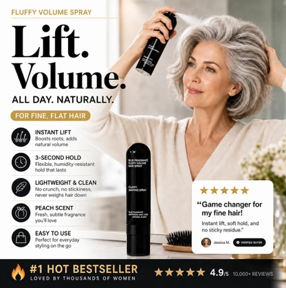Buy 1Get 1Free$Fluffy HairShaping Spray, Long LastingPeach Scent Volumizing HairMist for All-Day Hold